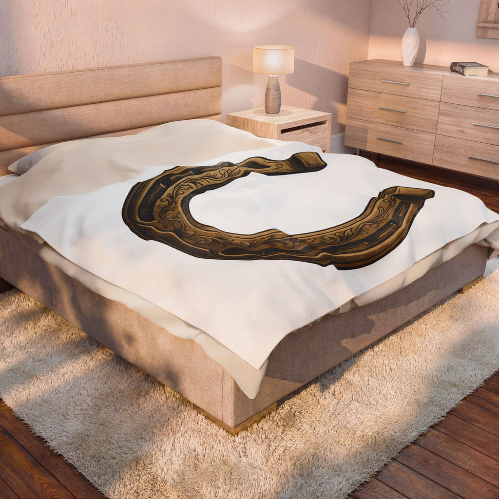 Horseshoe Blanket Cowgirl Farm Gift Women Cowboy Blanket Shoe Blanket Rodeo Fan Western Blanket Ranch Graphic Retro Flower Blanket