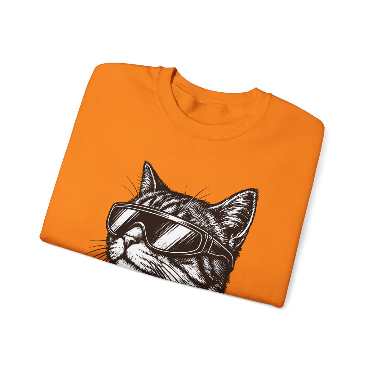 Cat Sunglasses Sweatshirt Cat Animal Gift Women Ink Drawing Sweatshirt Cool Cat Sweatshirt Cat Fan Feline Sweatshirt Creature Graphic Retro Eyewear Sweatshirt
