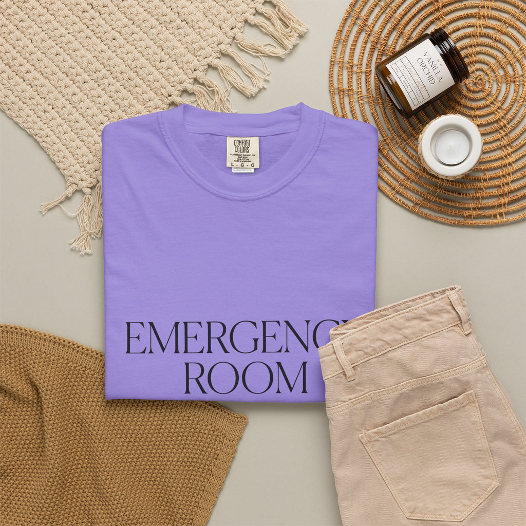 Emergency Text T-Shirt Nurses Clinic Gift Women Basic T-Shirt Alert T-Shirt Nurse Enthusiast Simple T-Shirt Medical Graphic Contemporary Flash