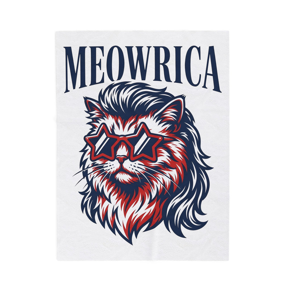 American Kitty Blanket America Pet Gift Women Pop Art Blanket Cat Blanket Patriot Fan Fauvism Blanket Animal Graphic Classic Star Shades Blanket