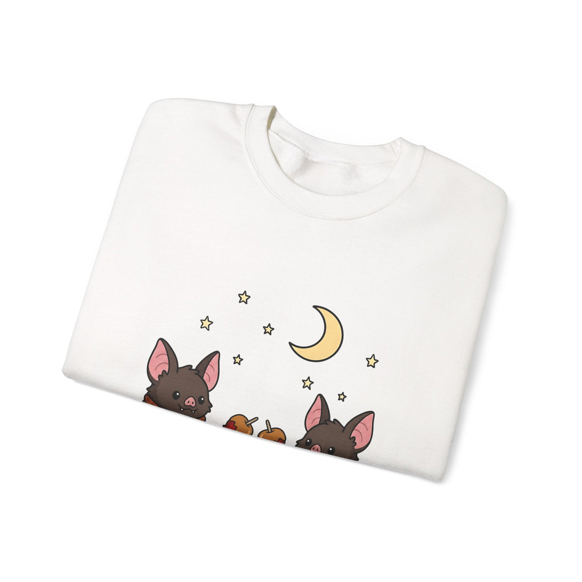 Bat Drawing Sweatshirt Halloween Creatures Gift Women Charming Sweatshirt Bat Sweatshirt Spooky Fan Cartoon Sweatshirt Monster Graphic Animated Gourd Sweatshirt