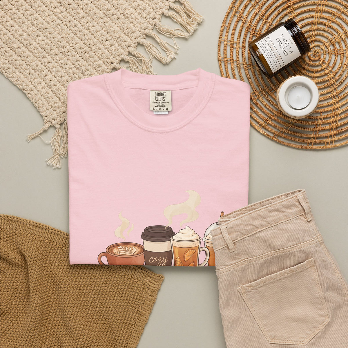 Espresso Drinks T-Shirt Coffee Harvest Gift Women Cartoon T-Shirt Coffee T-Shirt Coffee Fan Illustrated Graphic Autumn Design Line Art Baked Goods