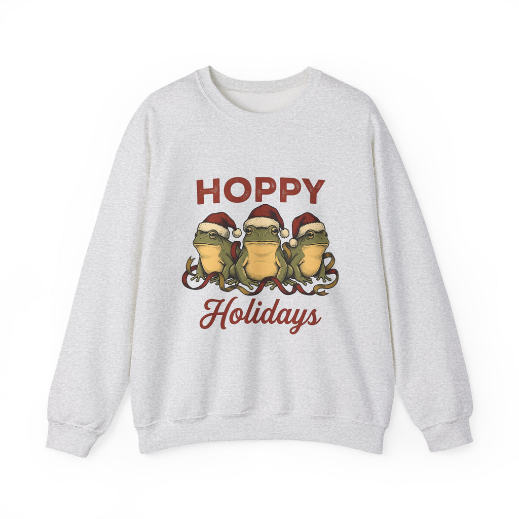 Frog Holiday Hats Christmas Wildlife Gift Cartoon Toad Xmas Fan Toad Animal Line Sash Sweatshirt