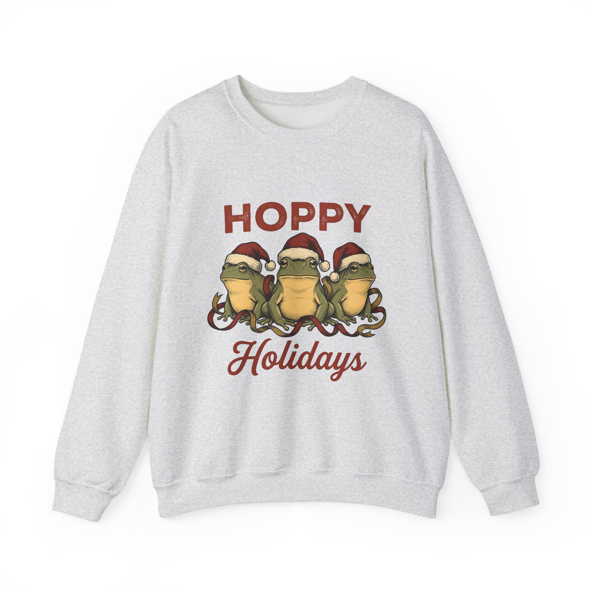 Frog Holiday Hats Christmas Wildlife Gift Cartoon Toad Xmas Fan Toad Animal Line Sash Sweatshirt