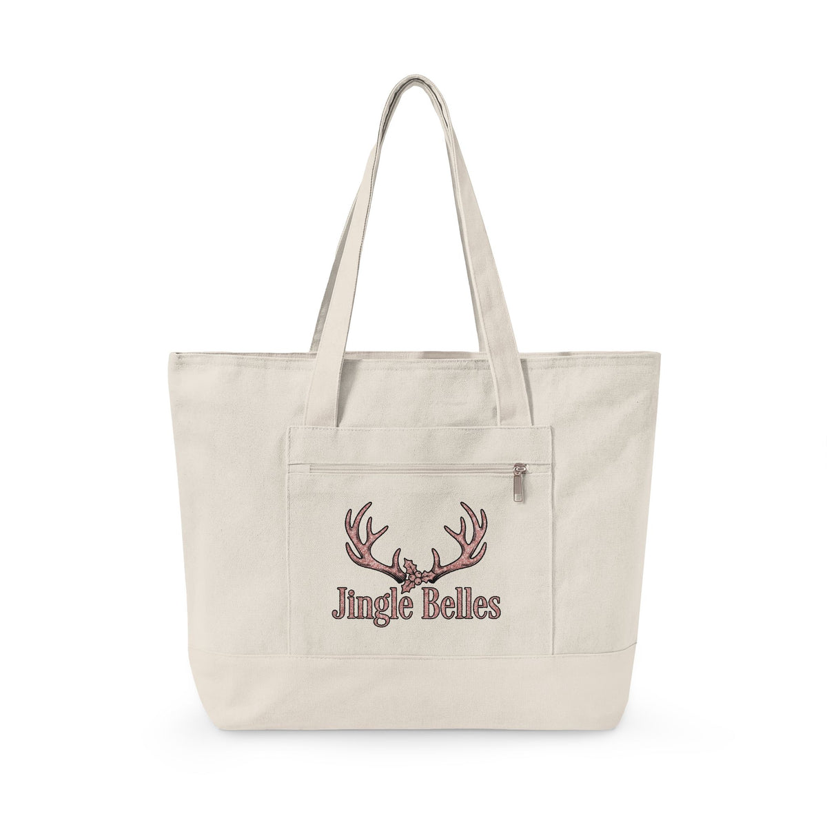 Reindeer Antlers Christmas Holiday Gift Glitter Caribou Xmas Fan Sparkly Seasonal Hand Drawn Tote Bag