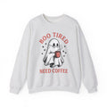 Ghost Brew Sweatshirt Halloween Latte Gift Women Line Art Sweatshirt Spirit Sweatshirt Horror Fan Spectral Sweatshirt Coffee Graphic Comic Tea Cup Sweatshirt