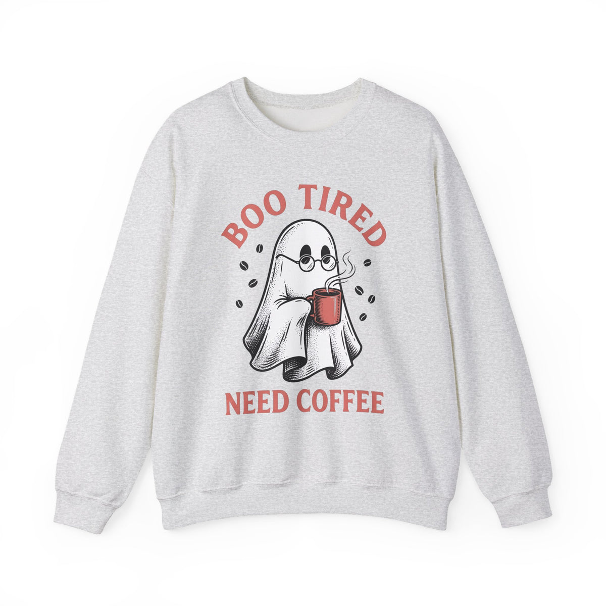 Ghost Brew Sweatshirt Halloween Latte Gift Women Line Art Sweatshirt Spirit Sweatshirt Horror Fan Spectral Sweatshirt Coffee Graphic Comic Tea Cup Sweatshirt