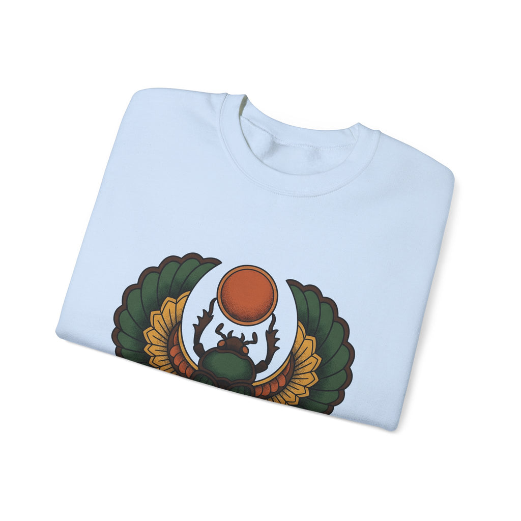 Beetle Bug Sweatshirt Boho Chic Chakra Gift Women Minimalist Sweatshirt Scarab Sweatshirt Bohemian Enthusiast Simple Sweatshirt Energy Graphic Hand Drawn Sun