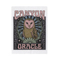 Barn Owl Boho Chic Fauna Gift Hand Drawn Owl Bohemian Fan Illustrated Colorful Blossom Blanket