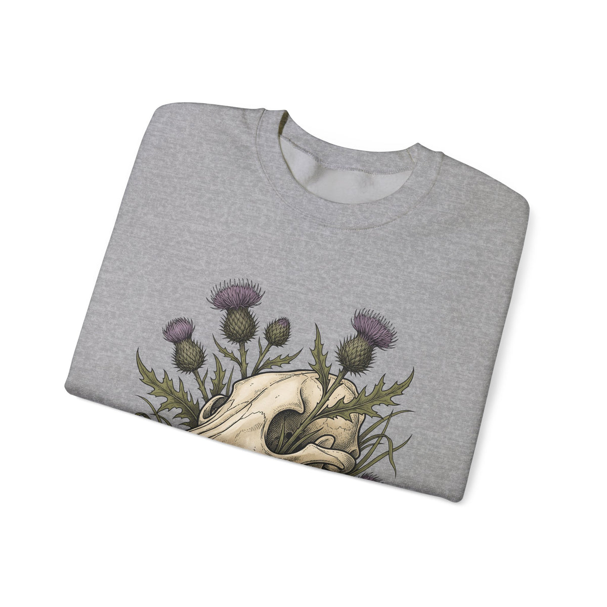 Animal Skull Sweatshirt Animals & Flowers Spooky Gift Women Sketch Sweatshirt Cranium Sweatshirt Wildlife Fan Illustration Graphic Sweatshirt Hand Drawn