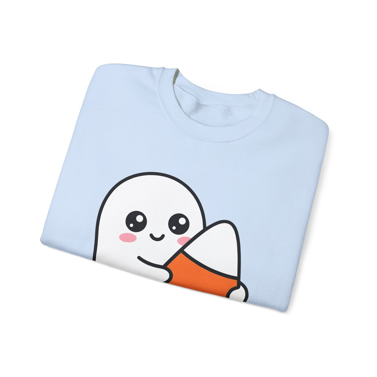 Ghost Sweet Corn Halloween Treats Gift Lovable Sweetcorn Spooky Fan Cute Sweets Clean Happy Sweatshirt