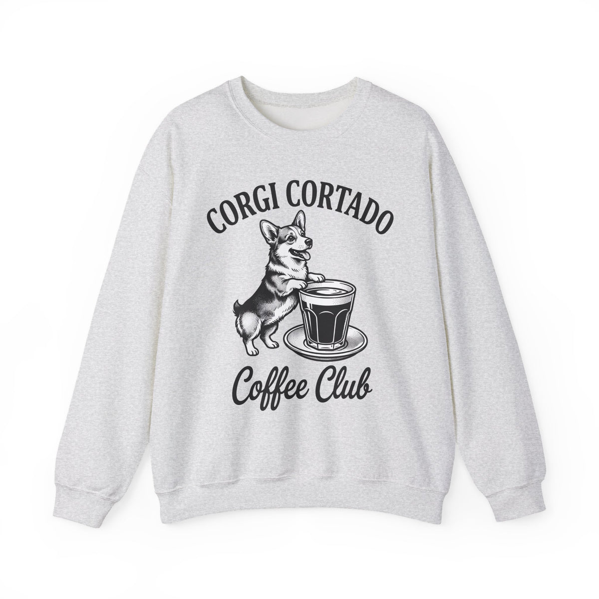 Corgi Sweatshirt Dog Cafe Gift Women Rustic Sweatshirt Pembroke Sweatshirt Dog Fan Country Sweatshirt Coffee Graphic Doodle Latte Cup Sweatshirt