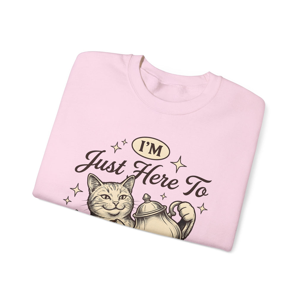 Feline Teapot Sweatshirt Cat Drink Gift Women Classic Sweatshirt Teapot T-Sh