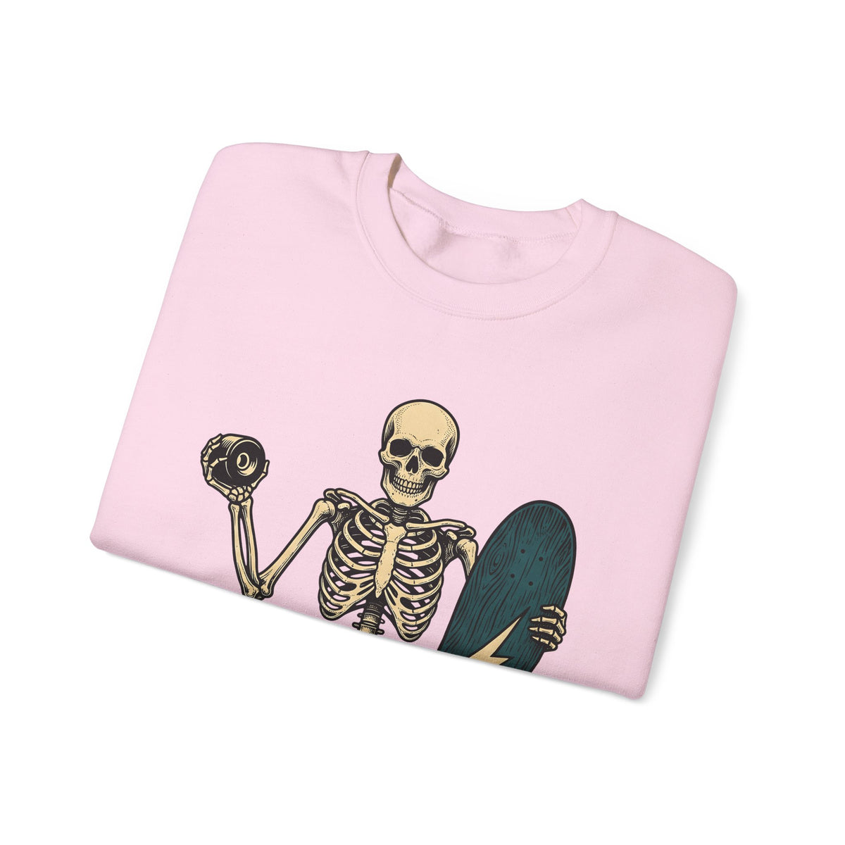 Bony Skateboarder Sweatshirt Sports Training Gift Women Line Art Sweatshirt Skateboarder Sweatshirt Athlete Enthusiast Illustration Design Workout Classic