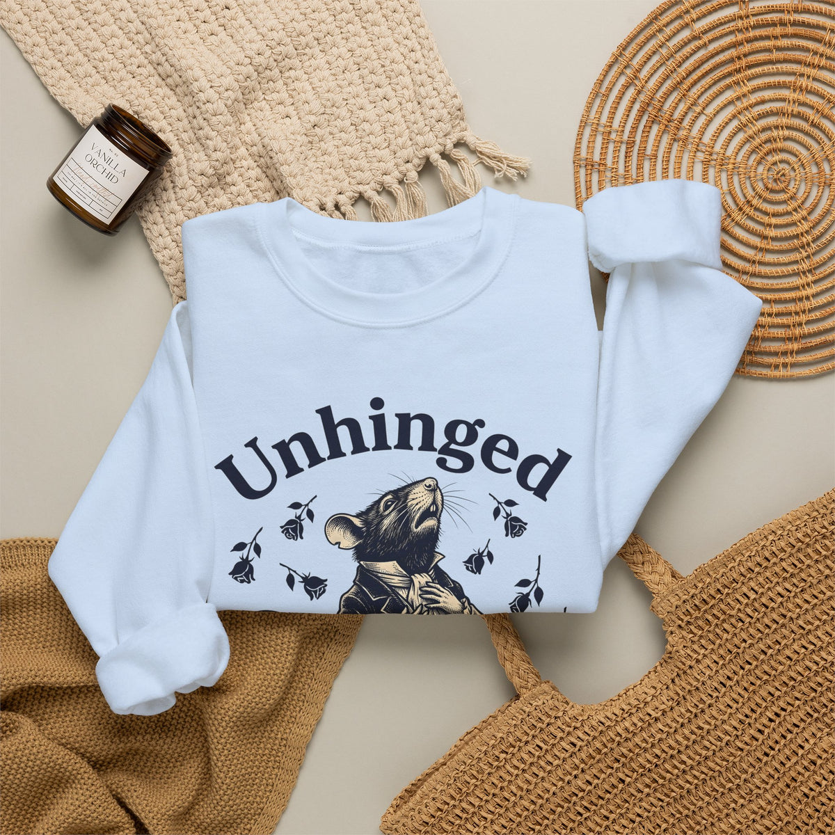 Dressed Mouse Sweatshirt Funny Pet Gift Women Retro Sweatshirt Mouse Sweatshirt Humor Fan Vintage Sweatshirt Animal Graphic Sketch Flower Sweatshirt
