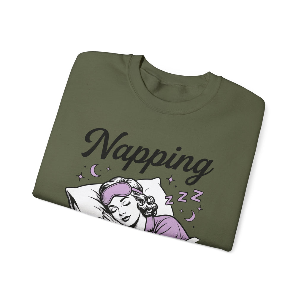 Sleeping Girl Sweatshirt Funny Bedtime Gift Women Antique Sweatshirt Slumbering Girl Sweatshirt Humor Fan Vintage Sweatshirt Sleep Graphic Classic Clock Sweatshirt