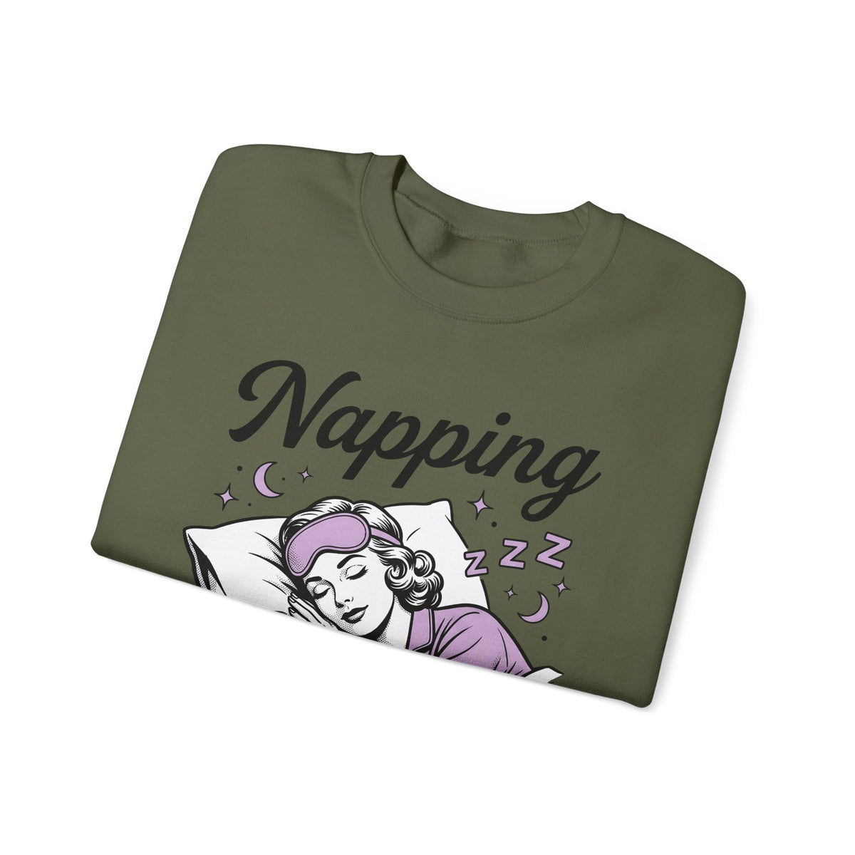 Sleeping Girl Sweatshirt Funny Bedtime Gift Women Antique Sweatshirt Slumbering Girl Sweatshirt Humor Fan Vintage Sweatshirt Sleep Graphic Classic Clock Sweatshirt