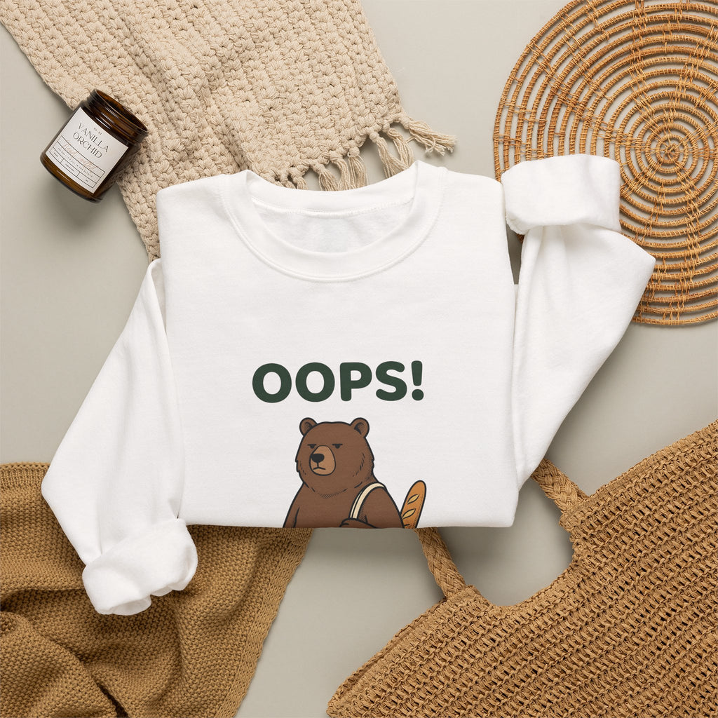 Bear Canvas Sweatshirt Sweatshirt Funny Critter Gift Women Doodle Sweatshirt Sweatshirt Sweatshirt Humor Fan Cartoon Sweatshirt Animal Graphic Sketch Baked Bread Sweatshirt