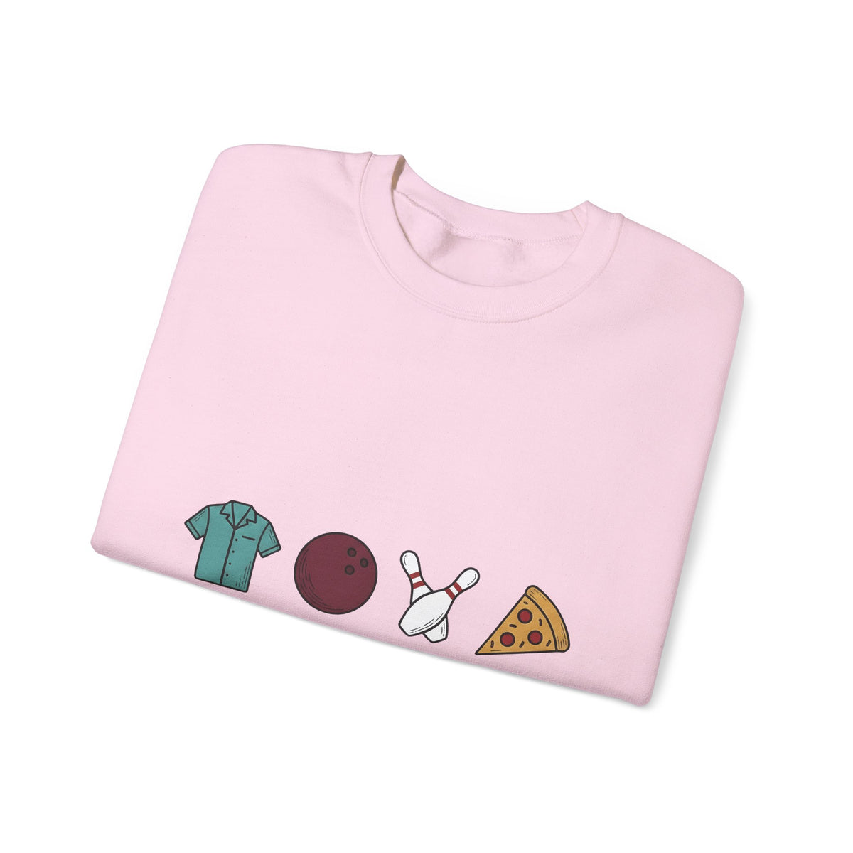 Bowling Symbols Bowling Cuisine Gift Hand Drawn Bowling Icons T Sweatshirt