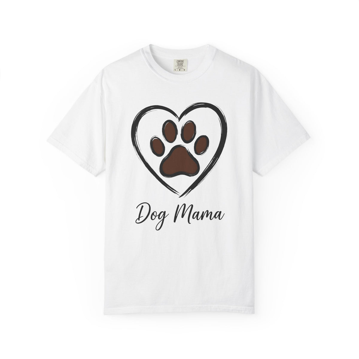 Dog Paw Heart T-Shirt Dog Mom Animal Gift Women Hand Drawn T-Shirt Paw Print T-Shirt Dog Mom Fan Illustrated T-Shirt Creature Graphic Minimalist