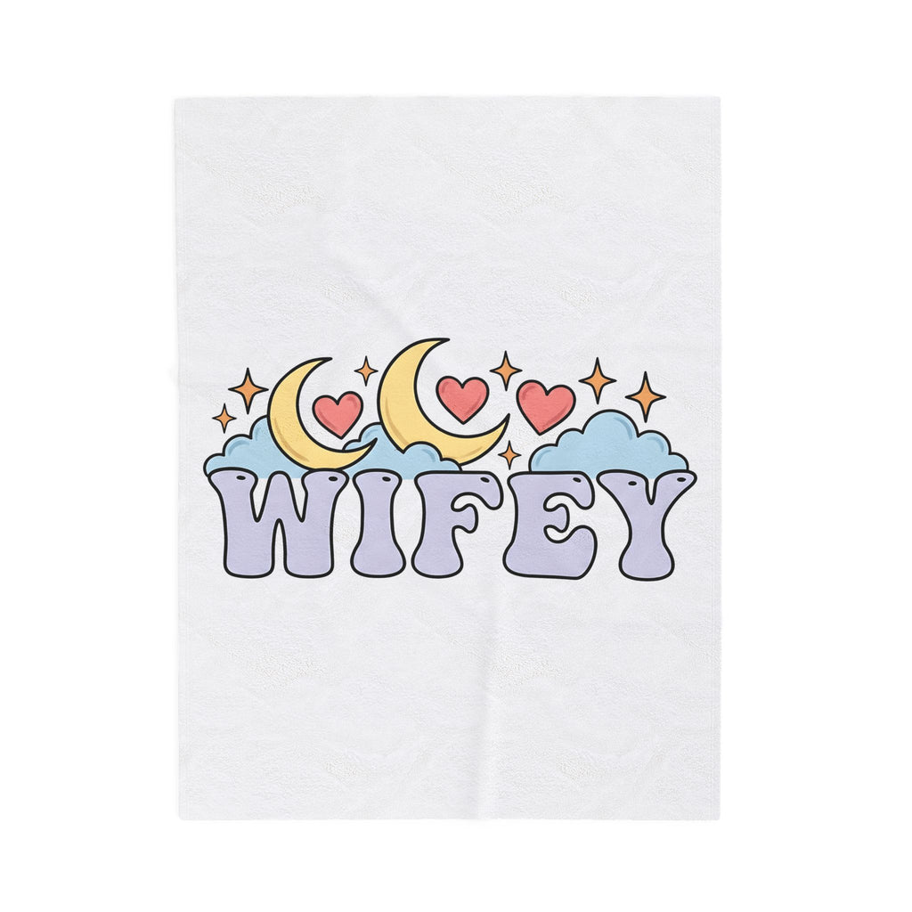 Moon Love Clouds Blanket Mom Wedding Gift Women Fairy Tale Blanket Lunar Blanket Mother Enthusiast Mythical Blanket Bridal Graphic Vintage Sparkle