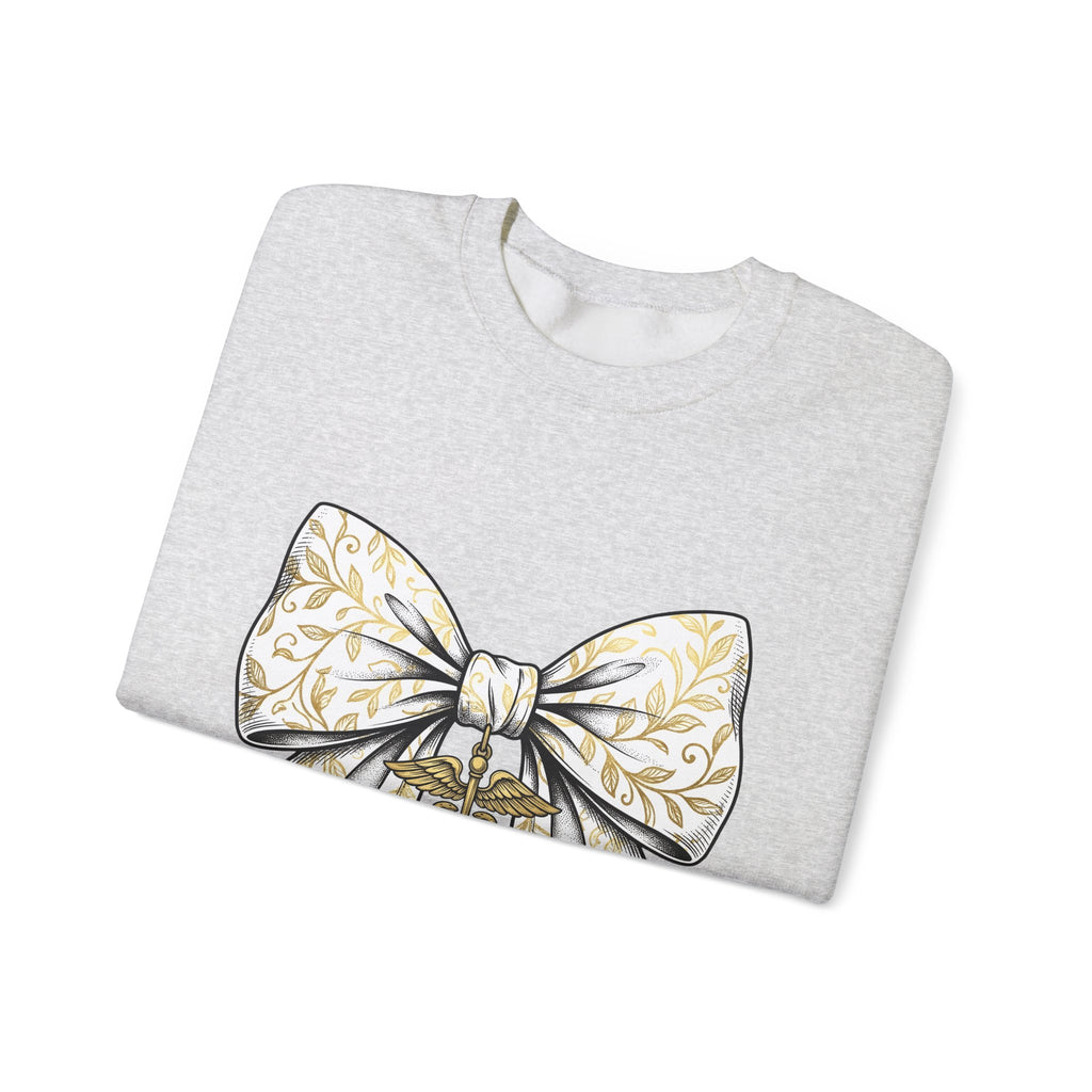 Medical Bow Sweatshirt Nurses Healthcare Gift Women Botanical Sweatshirt Medical Bow Tie Sweatshirt Nurse Enthusiast Botanical Illustration Medical Graphic