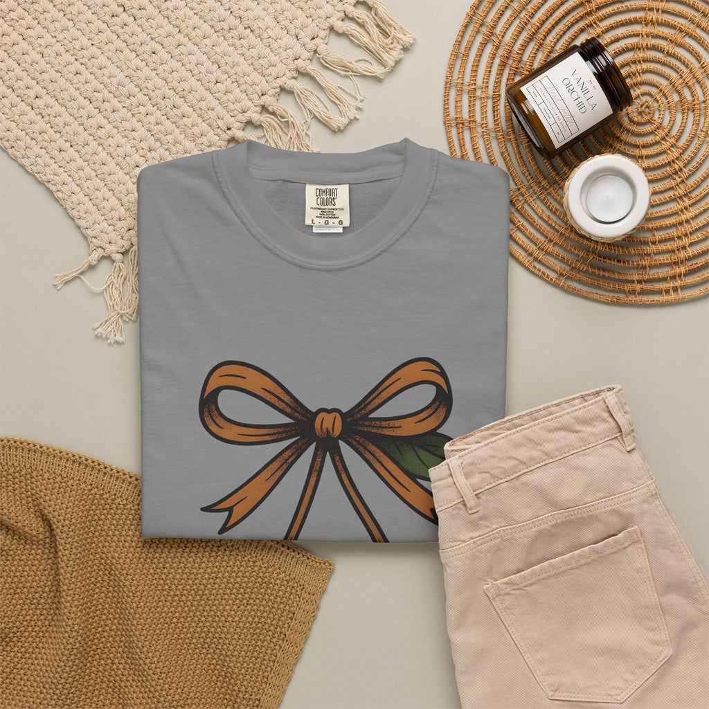 Pumpkin Cherry T-Shirt Halloween Seasonal Gift Women Farmhouse T-Shirt Gourd T-Shirt Spooky Fan Rustic T-Shirt Autumn Graphic Line Art Arachnid