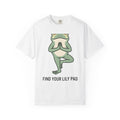 Yoga Frog T-Shirt Yoga Nature Gift Women Sketch T-Shirt Toad T-Shirt Yoga Enthusiast Drawing Illustration Wildlife Graphic Clean Standing Pose