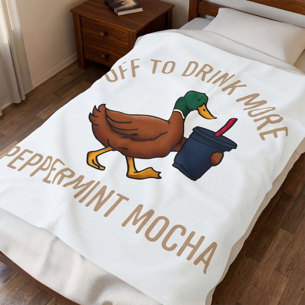 Duck Coffee Glass Blanket Christmas Beverage Gift Women Doodle Blanket Coffee Blanket Blanket Xmas Fan Coffee Cup Blanket Drink Graphic Old School