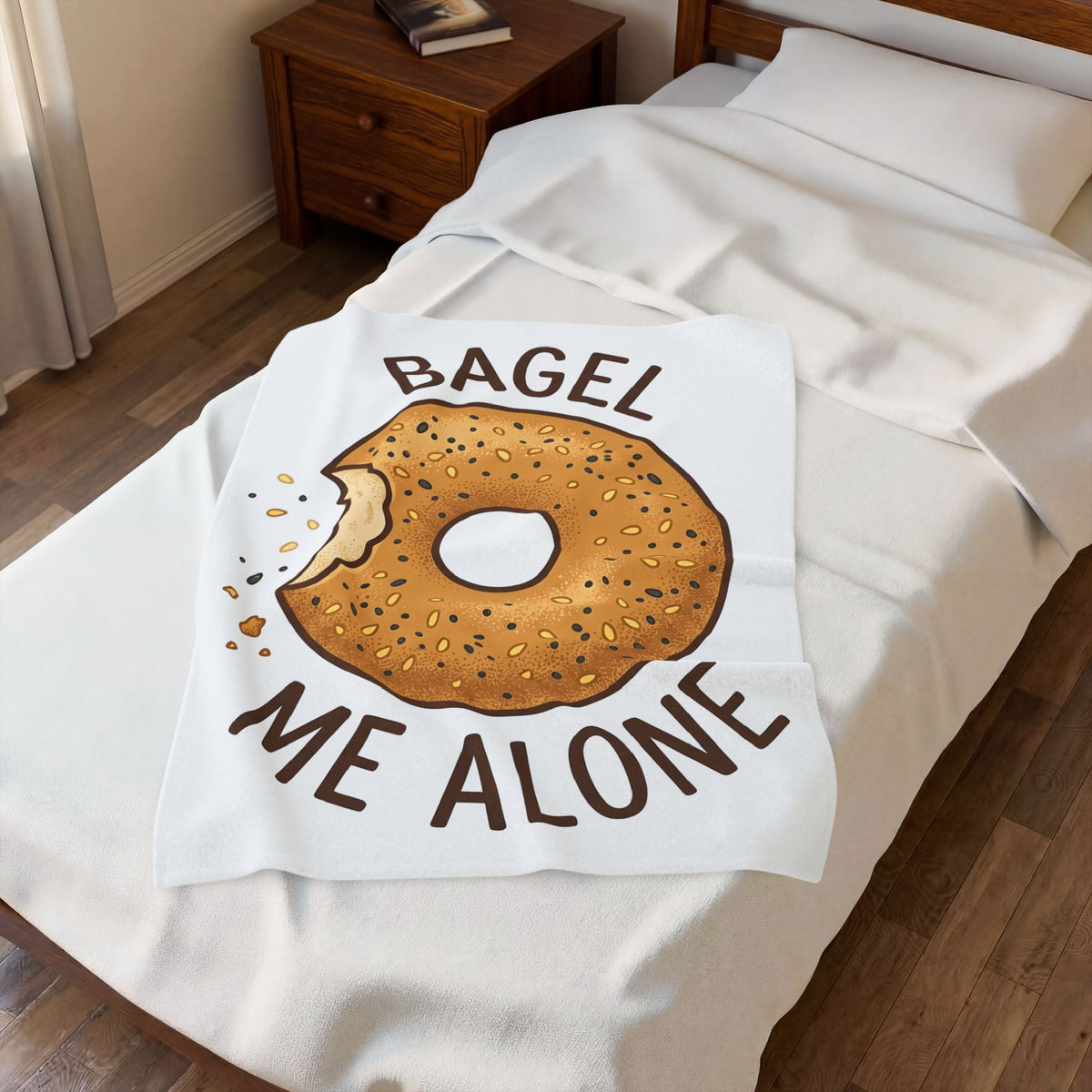 Bagel Desserts Morning Gift Doodle Bagel Pastry Fan Hand Drawn Breakfast Old School Blanket