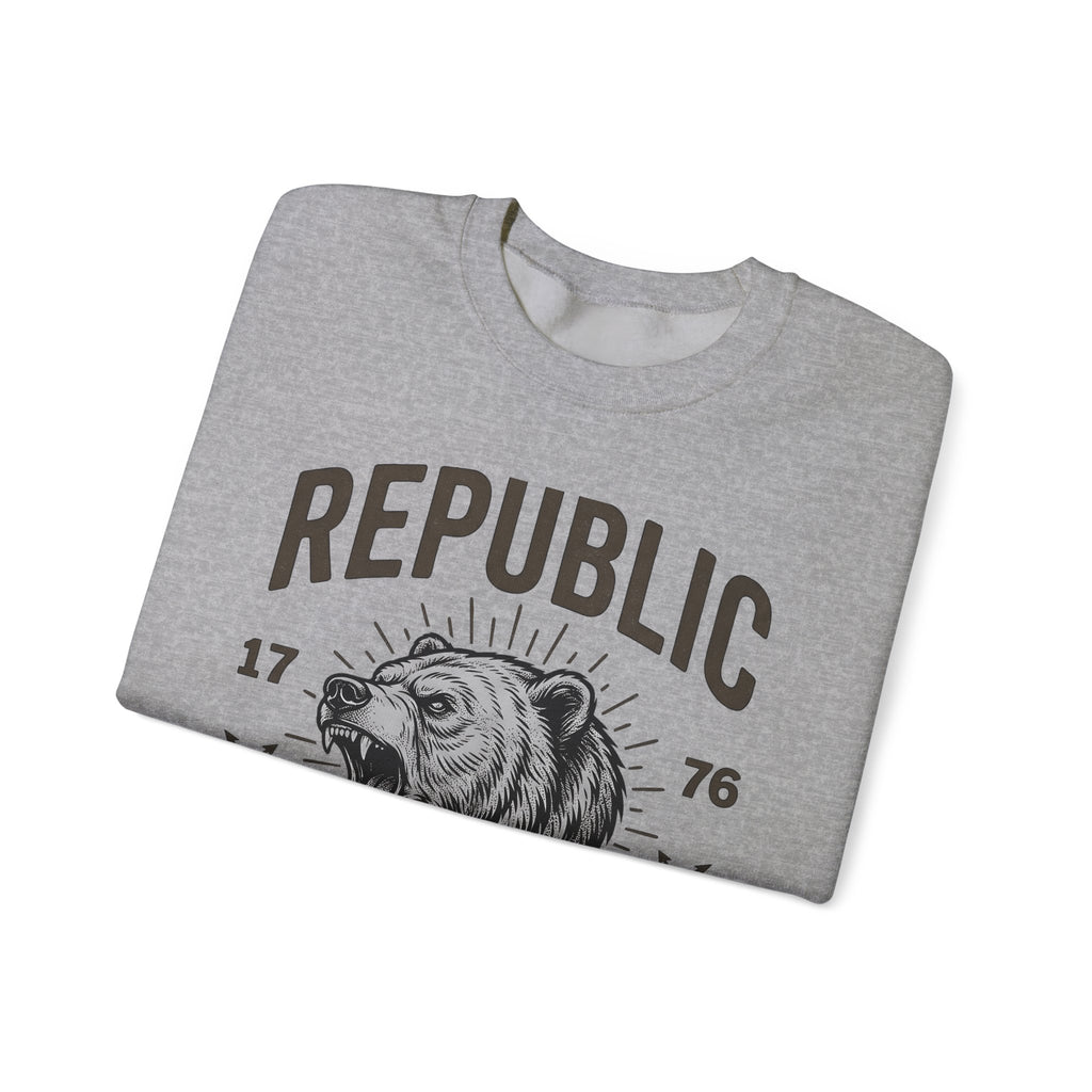 Bear Face Sweatshirt America Flag Gift Women Retro Sweatshirt Ursine Sweatshirt Patriot Fan Vintage Sweatshirt Banner Graphic Sketch Arrow Sweatshirt