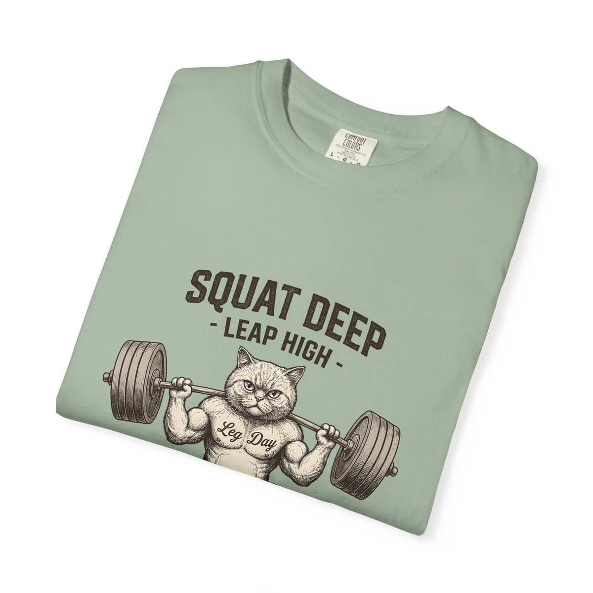 Muscular Cat T-Shirt Cat Fitness Gift Women Vintage T-Shirt Kitty T-Shirt Cat Fan Retro T-Shirt Workout Graphic Hand Drawn Barbell T-Shirt