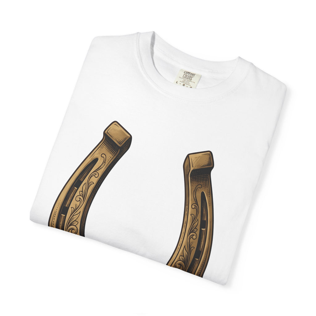 Horseshoe T-Shirt Cowgirl Farm Gift Women Cowboy T-Shirt Shoe T-Shirt Rodeo Fan Western T-Shirt Ranch Graphic Retro Flower T-Shirt