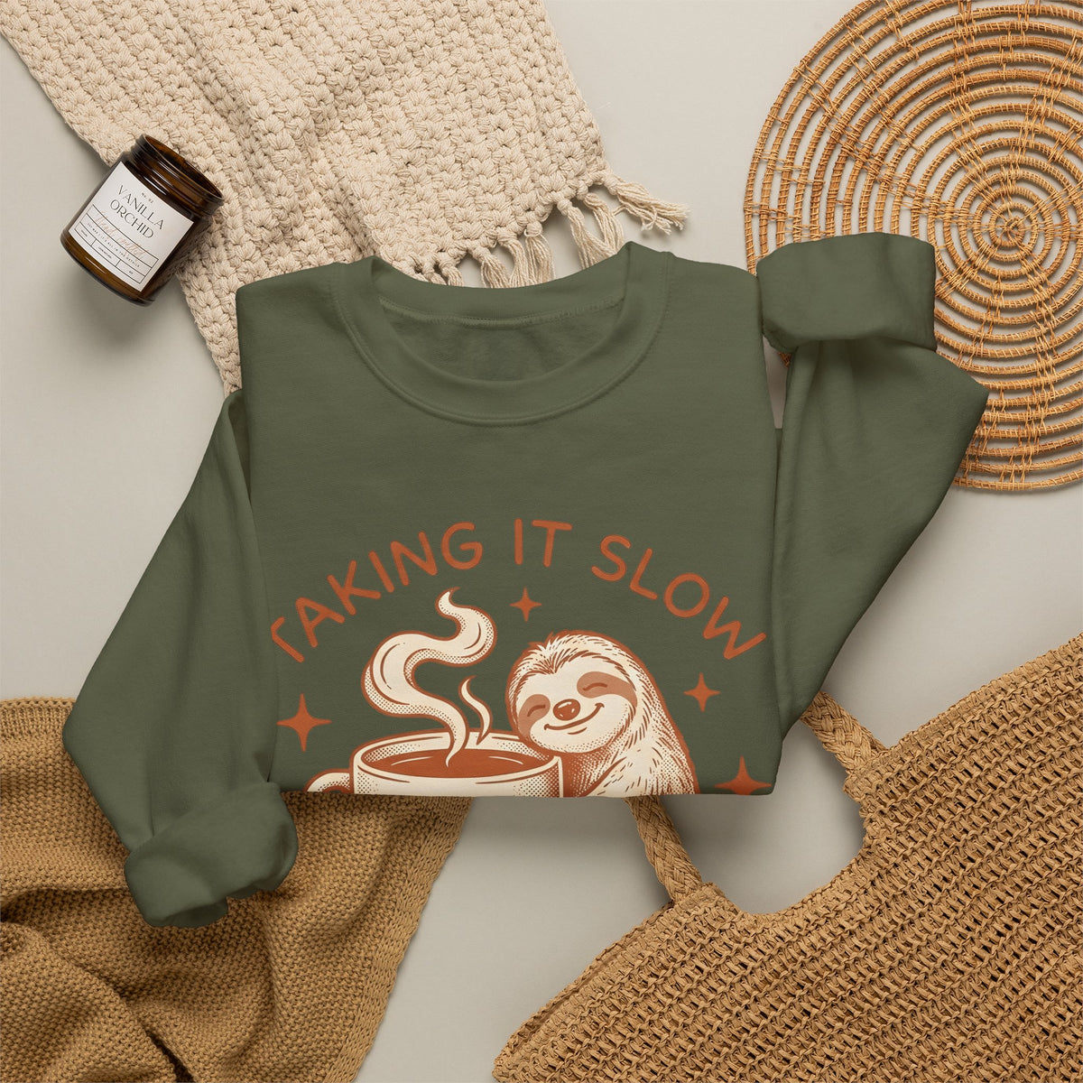 Sloth Latte Cup Sweatshirt Coffee Pets Gift Women Cartoon Sweatshirt Sweatshirt Sweatshirt Coffee Fan Coffee Cup Sweatshirt Animal Graphic Hand Drawn Twinkles Sweatshirt