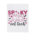 Spooky Dog Cat Blanket Vet Tech Holiday Gift Women Adorable Blanket Halloween Cat Blanket Veterinary Technician Fan Cute Blanket Christmas Graphic