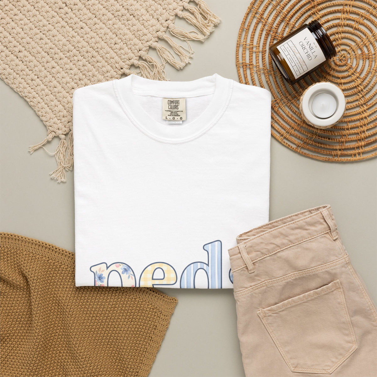 Floral Monogram T-Shirt Nurses Hospital Gift Women Pale Colors T-Shirt Initial T-Shirt Nurse Enthusiast Pastel T-Shirt Medical Graphic Old School