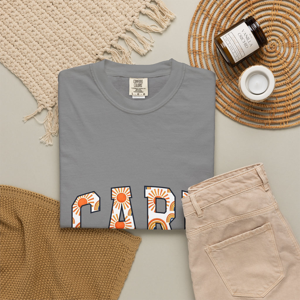 University Lettering T-Shirt Nurses Gratitude Gift Women Hippie T-Shirt College Lettering T-Shirt Nurse Enthusiast Bohemian T-Shirt Appreciation