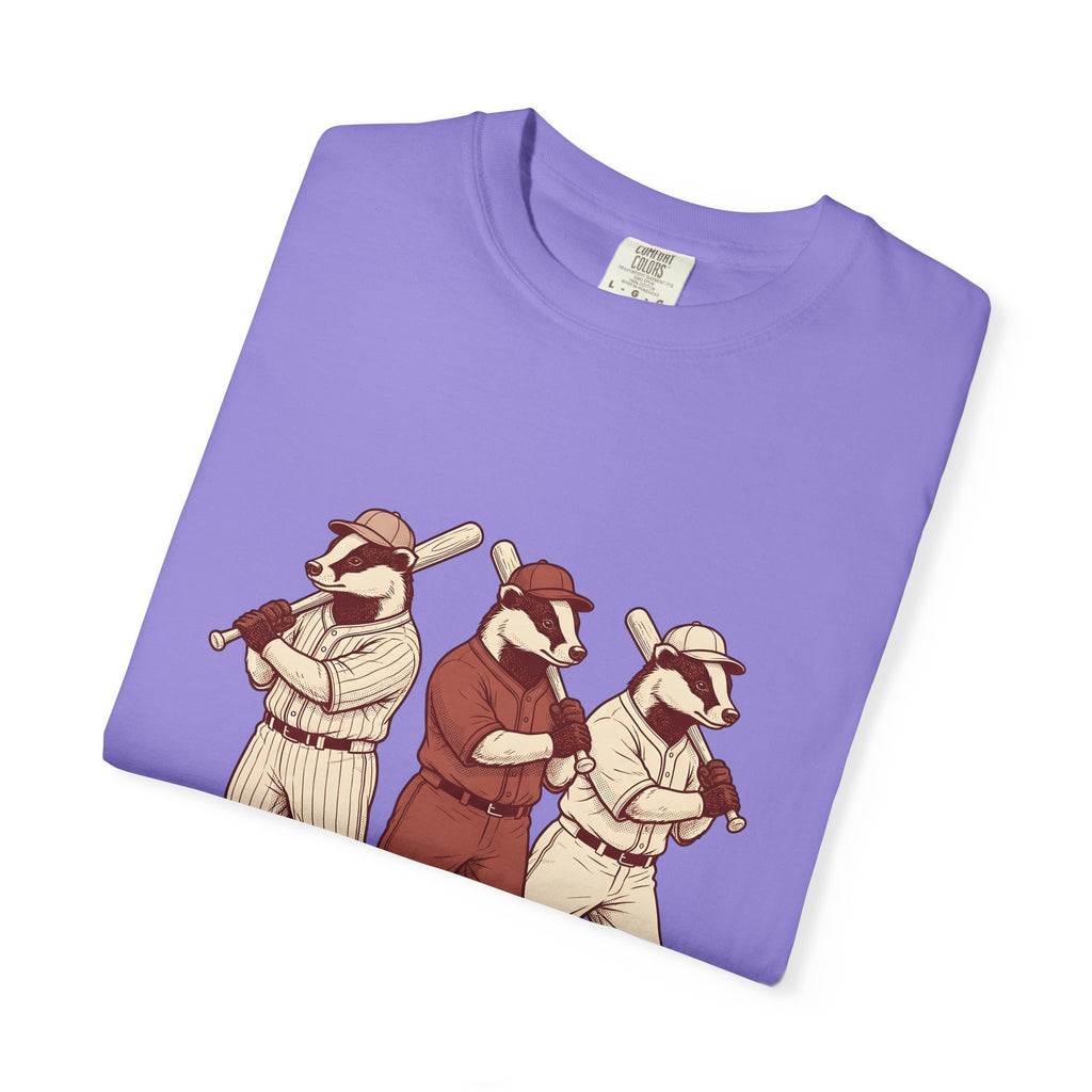 Badger Baseball Team T-Shirt Sports Fauna Gift Women Throwback T-Shirt Baseball T-Shirt Athlete Fan Baseball Retro T-Shirt Wildlife Graphic Line