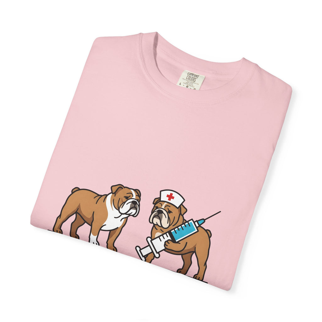 Bulldog Nurse T-Shirt Nurses Animal Gift Women Graphic T-Shirt Bulldog T-Shirt Nurse Enthusiast Bulldog Graphic T-Shirt Creature Illustration
