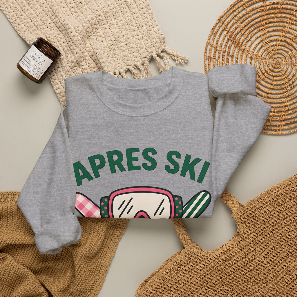 Ski Goggles Sweatshirt Skiing Winter Gift Women Cartoon Sweatshirt Snow Goggles Sweatshirt Snowboarder Enthusiast Comic Sweatshirt Frost Graphic Retro Crossed