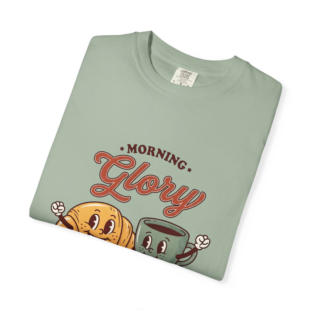 Croissant Espresso Cup T-Shirt Coffee Morning Meal Gift Women Illustration T-Shirt Coffee T-Shirt T-Shirt Coffee Fan Coffee Art T-Shirt Breakfast