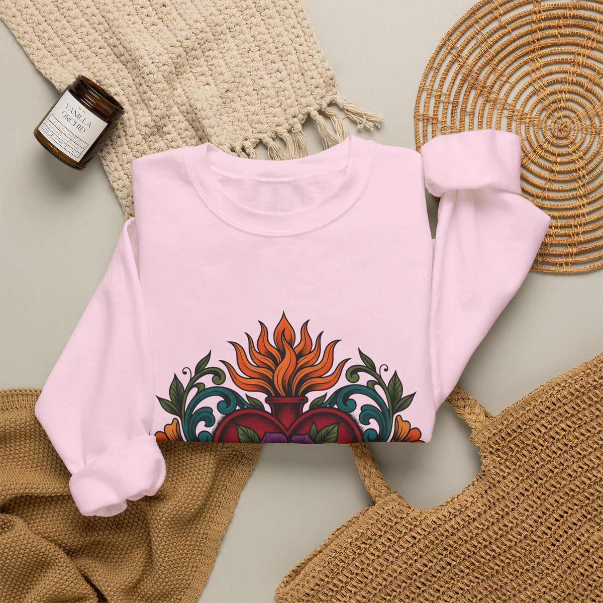 Love Blossom Boho Chic Bloom Gift Ink Flower T Sweatshirt