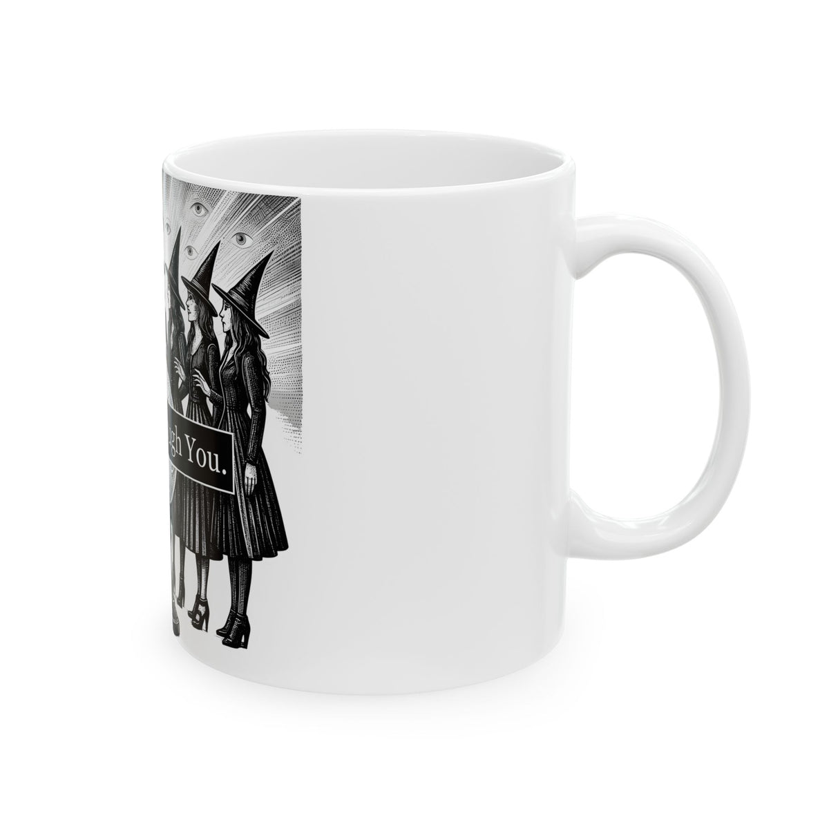 Witches Circle Mug Halloween Supernatural Gift Women Eerie Mug Coven Mug Horror Fan Occult Graphic Mug Classic Fortune Ball Mug