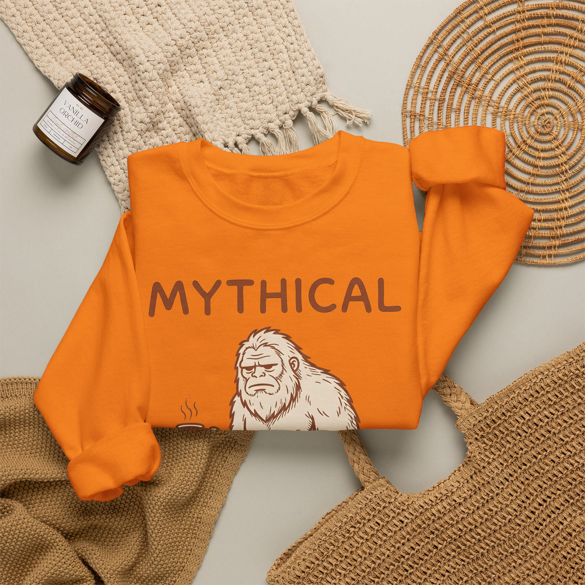Sasquatch Coffee Sweatshirt Coffee Cryptid Gift Women Sketch Sweatshirt Bigfoot Coffee Sweatshirt Coffee Fan Sasquatch Graphic Sweatshirt Retro Coffee Cup