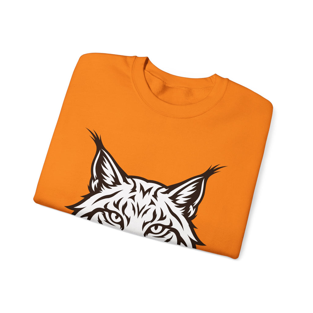 Lynx Head Sweatshirt Cat Wildlife Gift Women Bold Line Art Sweatshirt Bobcat Sweatshirt Cat Fan Line Art Sweatshirt Wildlife Graphic Tribal Wildcat Sweatshirt