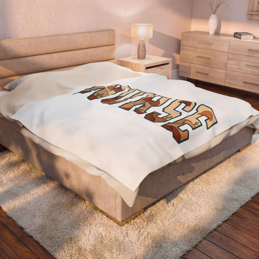 Desert Landscape Text Blanket Nurse Western Gift Women Boho Blanket Desert Text Blanket Rn Fan Hippie Blanket Cowboy Graphic Retro Cactus Blanket
