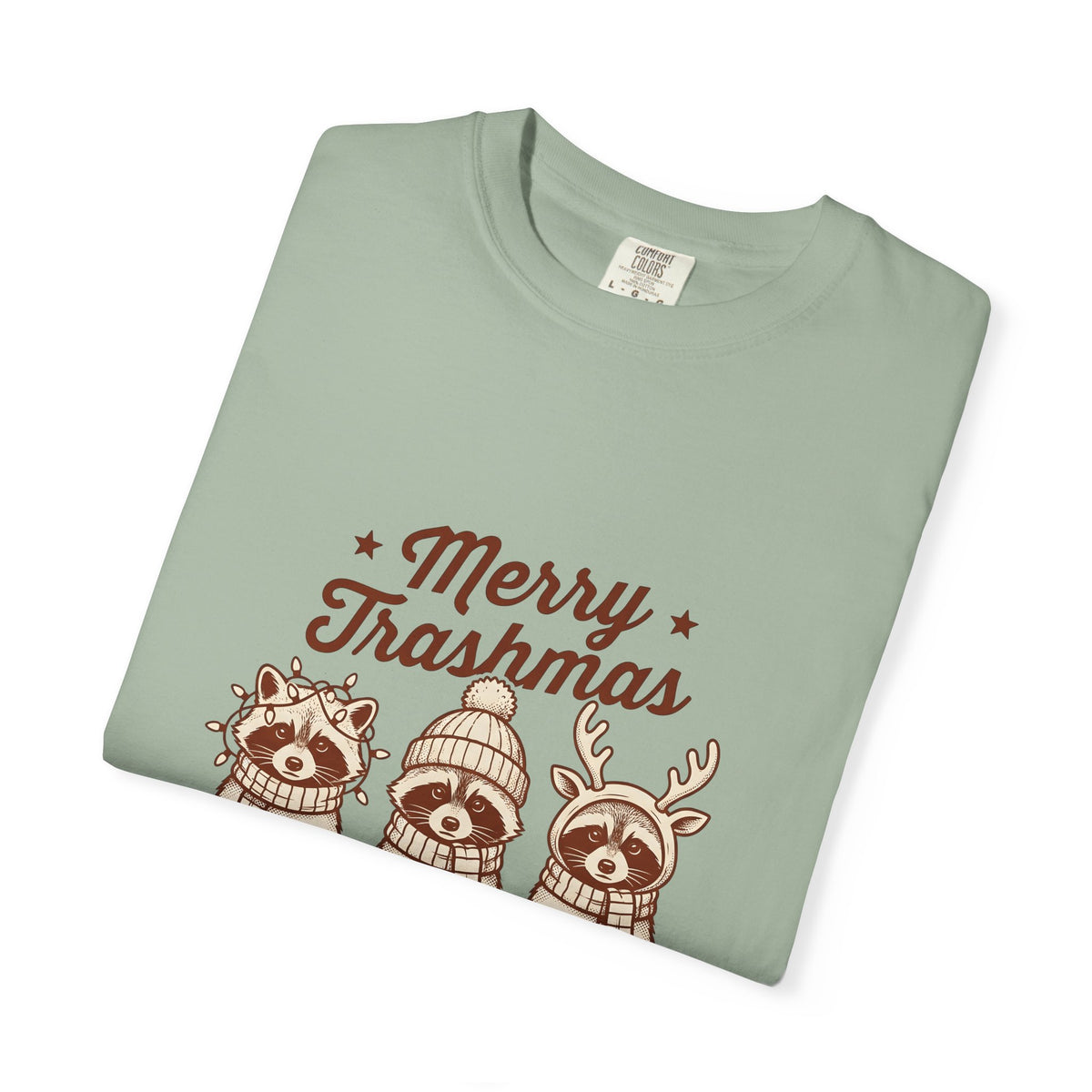 Raccoon Set T-Shirt Christmas Pets Gift Women Line Art T-Shirt Raccoon T-Shirt Xmas Fan Illustration T-Shirt Animal Graphic Classic Holiday Gear