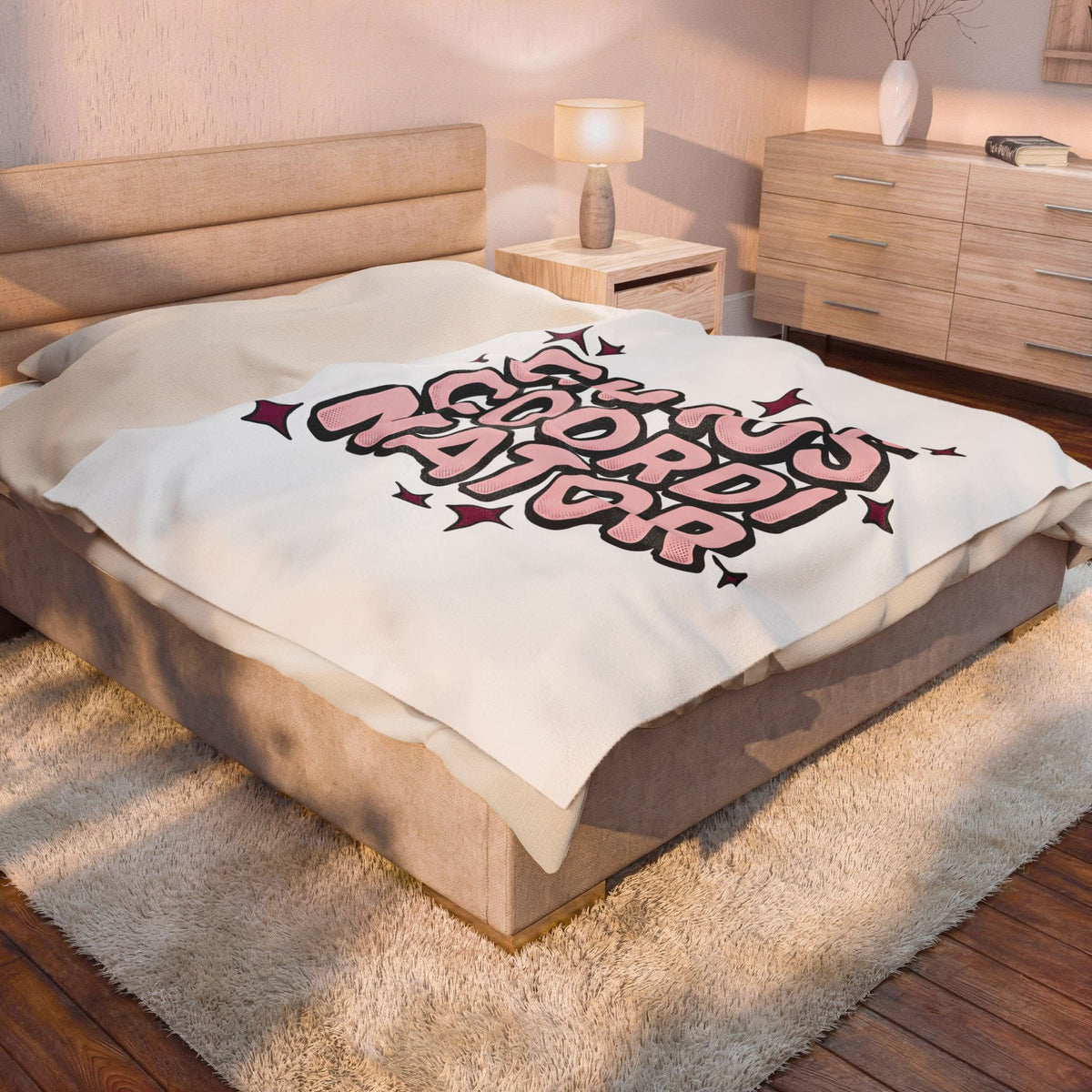 Strong Script Blanket Moms Joke Gift Women Whimsical Blanket Calligraphy Blanket Motherhood Fan Handlettering Blanket Pun Graphic Classic Twinkles