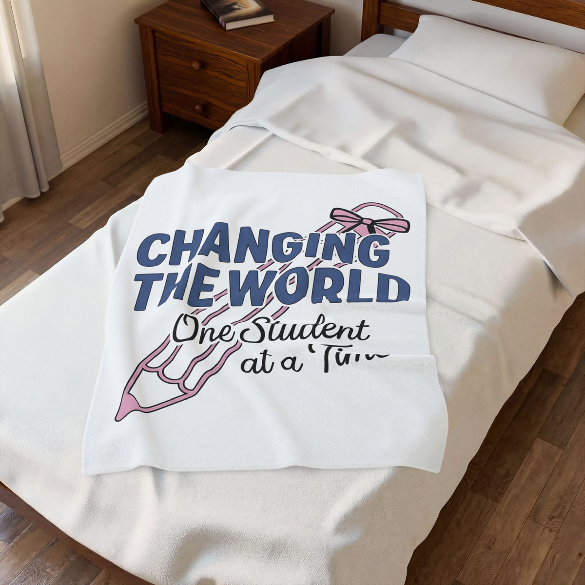 Graphite Bow Blanket Teachers Learning Gift Women Whimsical Blanket Graphite Arrow Blanket Educator Enthusiast Whimsy Blanket Education Graphic