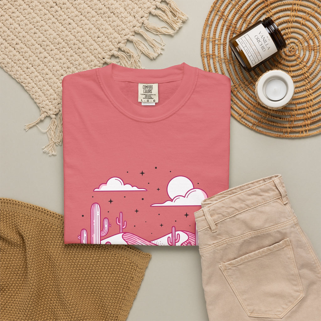 Desert Plant Desert Wilderness Gift Modern Cactus Desert Fan Succulent Wilderness Line T-Shirt